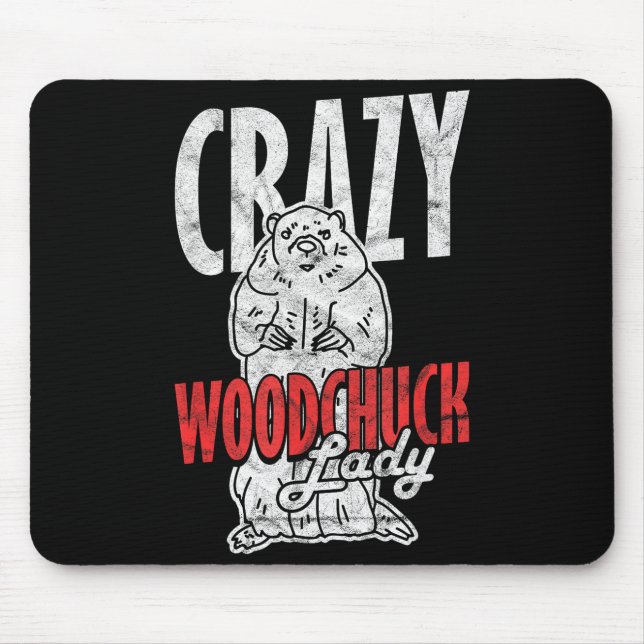 Tapis De Souris Ground Hog folle Dame Woodchuck _3  (Devant)
