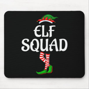 Tapis De Souris Groupe de jumelage de la famille des elfes Noël