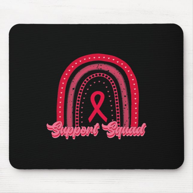 Tapis De Souris groupe de soutien rouge arc-en-ciel sensibilisatio (Devant)