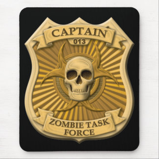 Tapis De Souris Groupe de travail de zombi - capitaine Badge