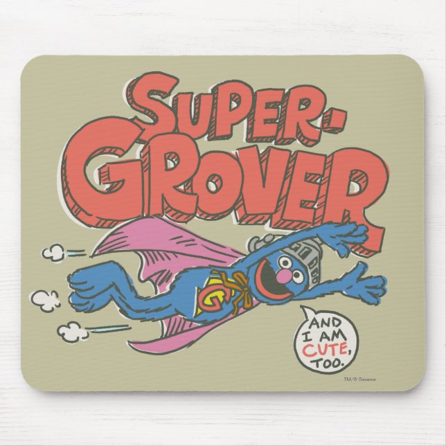 Tapis De Souris Grover Enfants Vintages 1 (Devant)