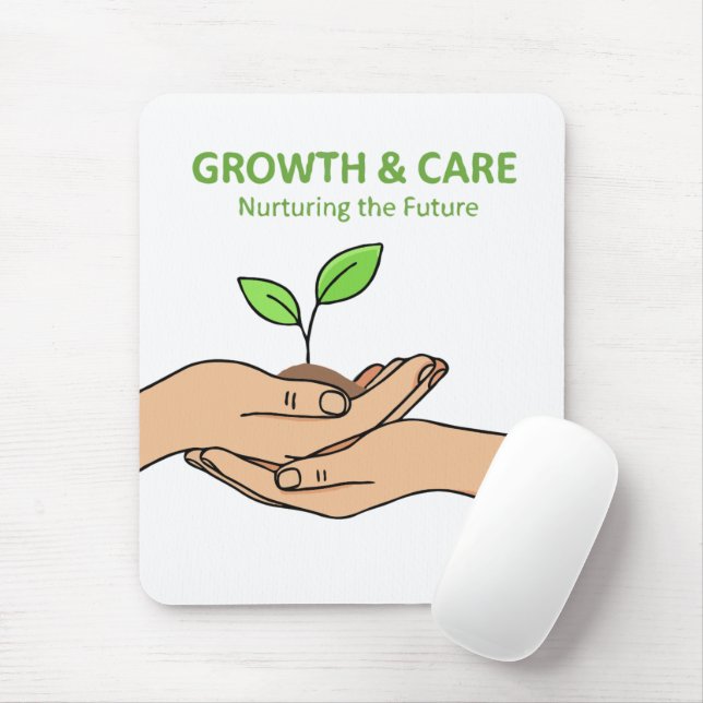 Tapis De Souris Growth & Care | Nurturing the Future Inspirational (Avec souris)