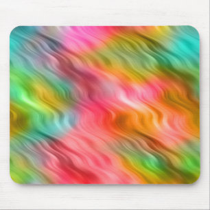 Tapis De Souris Grue colorée Fleur Wavy Texture