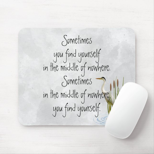 Tapis De Souris Grue De Sandhill Avec Devis (Avec souris)