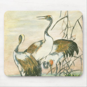 Tapis De Souris Grues orientales par l'eau