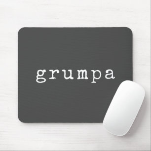 Tapis De Souris Grumpa   Funny Grumpy Grandpa in Black and White