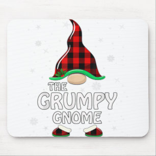 Tapis De Souris Grumpy Gnome Buffalo Plaid Matching Family Christa