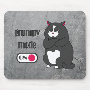 Tapis De Souris Grumpy mode on funny fat cat 