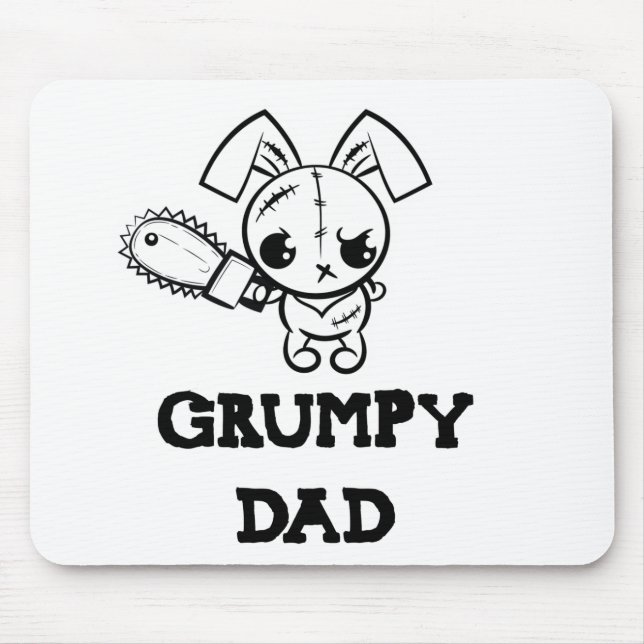 Tapis De Souris Grumpy Papa Grumpy Voodoo Bunny Père Amour (Devant)
