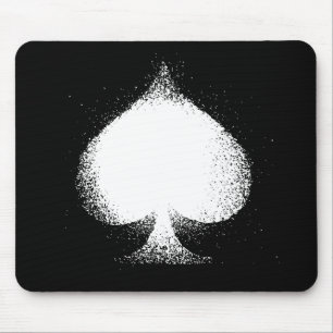 Tapis De Souris Grunge blanche de pelles de costume de carte