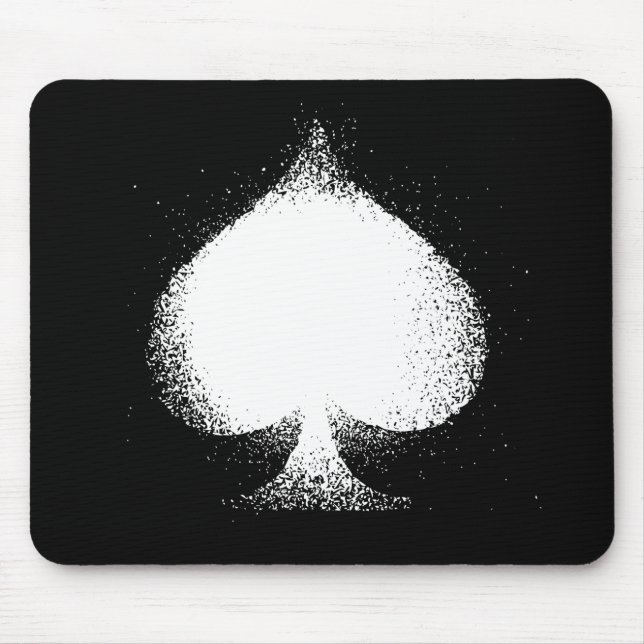 Tapis De Souris Grunge blanche de pelles de costume de carte (Devant)
