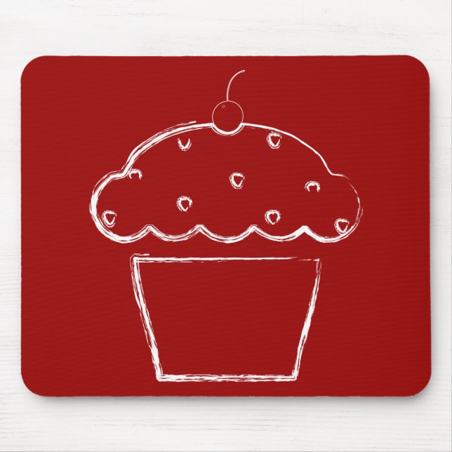 Tapis De Souris grunge cherry cupcake (Devant)