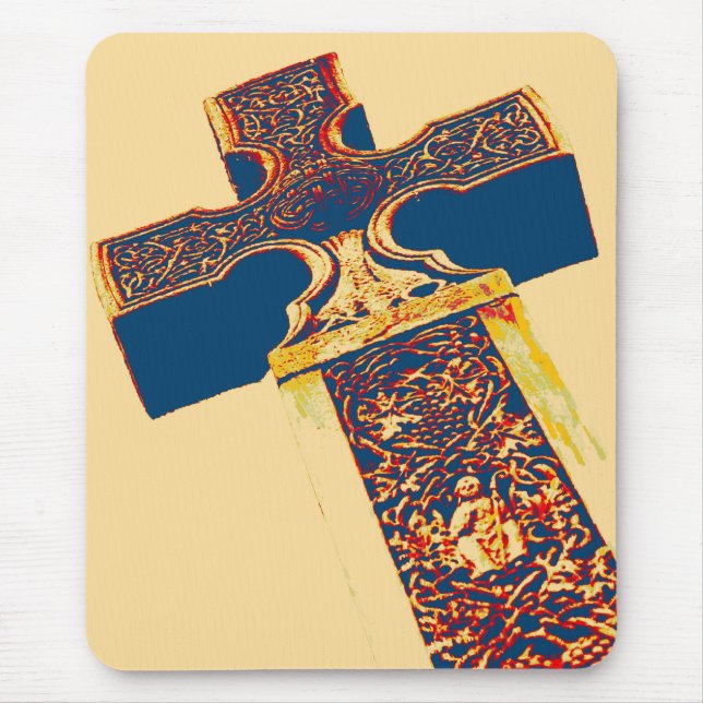 Tapis de Souris Grunge Croix Celtique (Devant)