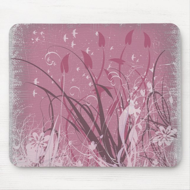 Tapis De Souris Grunge de KRW dans le rose (Devant)