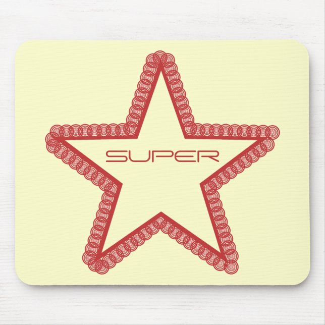 Tapis De Souris Grunge Superstar Mousepad, Rouge (Devant)