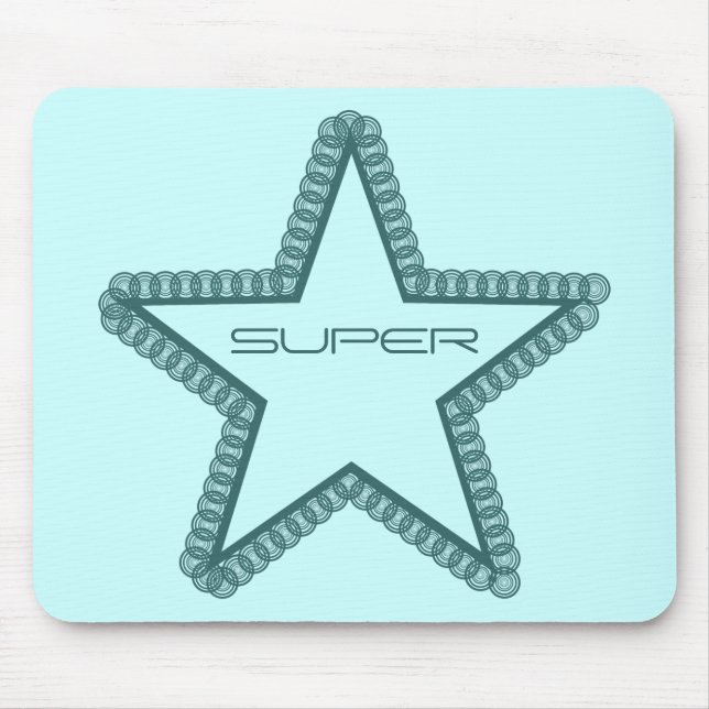 Tapis De Souris Grunge Superstar Mousepad, Turquoise (Devant)