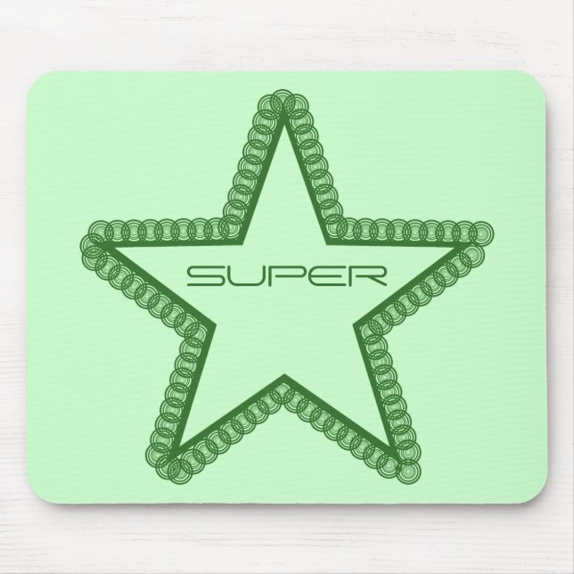 Tapis De Souris Grunge Superstar Mousepad, Vert Forêt (Devant)