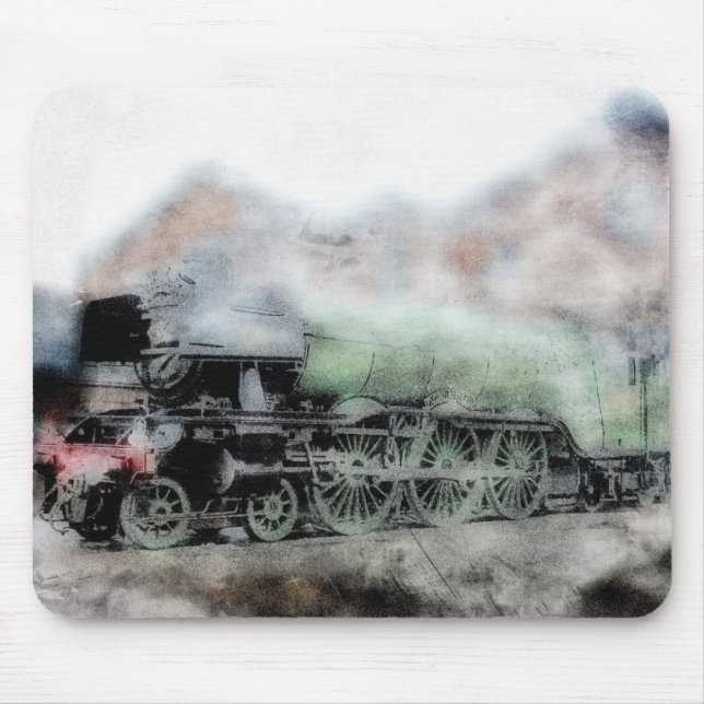 Tapis de souris grunge train Flying Scotsman vinta (Devant)