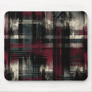 Tapis De Souris Grungy alternative Grunge Plaid Motif