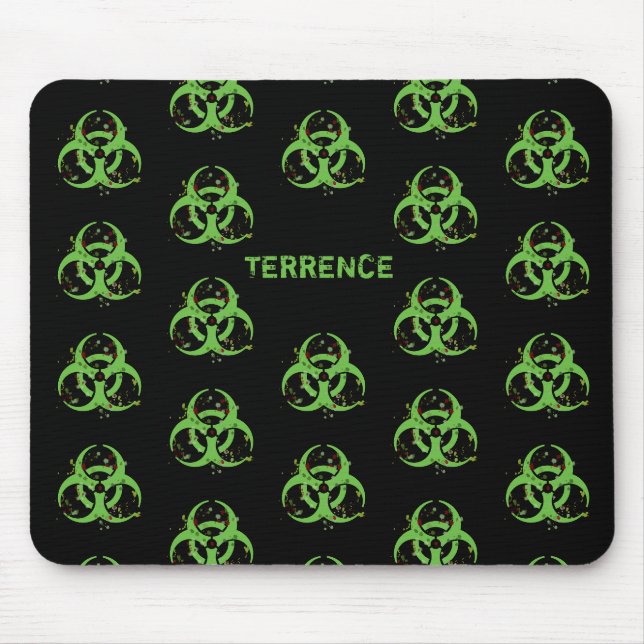 Tapis De Souris Grungy Green Biodanger (Devant)
