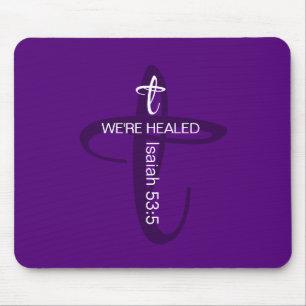 Tapis De Souris Guéri par Jésus Verset Biblique Foi Chrétienne Vio