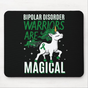Tapis De Souris Guerrier Bipolaire Licorne Magique Ruban Vert