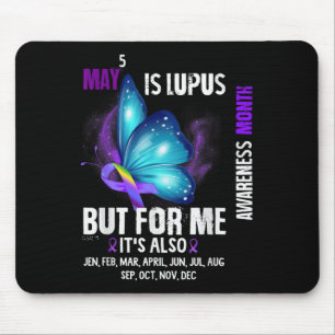 Tapis De Souris Guerrier de la sensibilisation au lupus Ruban viol