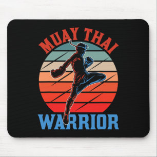Tapis De Souris Guerrier de Muay Thai Arts Martiaux Passion Boxe C