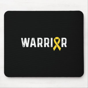 Tapis De Souris Guerrier du ruban de sensibilisation au cancer de 