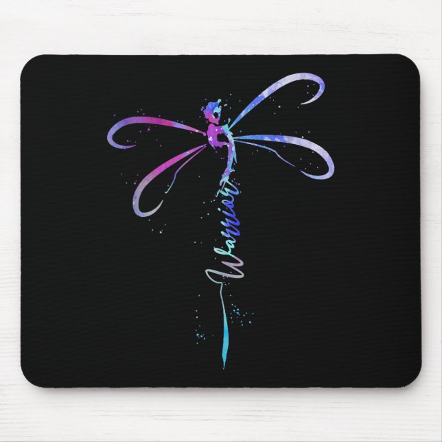 Tapis De Souris Guerrier Libellule Point-virgule Prévention du Sui (Devant)