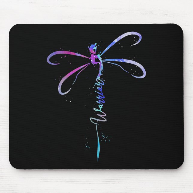Tapis De Souris Guerrier Libellule Point-virgule Prévention du Sui (Devant)