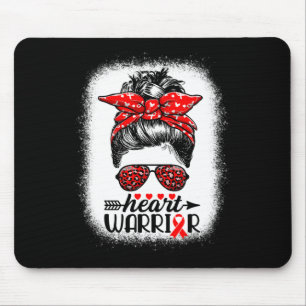 Tapis De Souris Guerrier Messy Bun Go Red - Sensibilisation aux ma