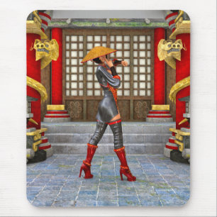 Tapis De Souris Guerrière asiatique