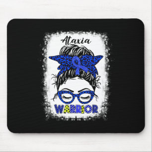 Tapis De Souris Guerrière Ataxie Chignon Méssy Ruban Bleu Femmes A