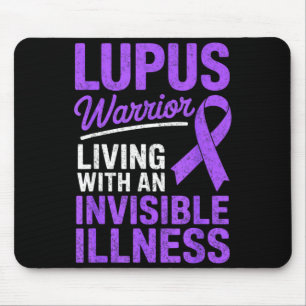 Tapis De Souris Guerrière atteinte de lupus vivant avec une maladi