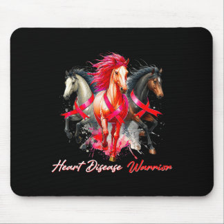 Tapis De Souris Guerrière de la maladie cardiaque Cheval Femmes Ma