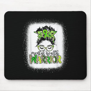 Tapis De Souris Guerrière de la santé mentale Bun Messy Santé ment