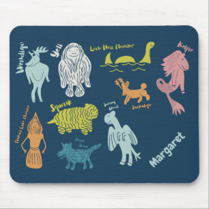 Tapis De Souris Guide de cryptozoologie des caricatures Personnali