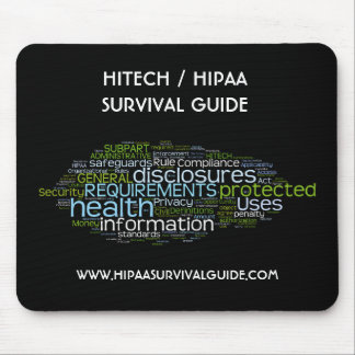 TAPIS DE SOURIS GUIDE DE SURVIE DE LA TECHNOLOGIE/HIPAA