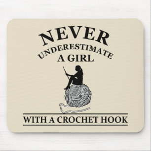 Tapis De Souris Guillemets au crochet amusants