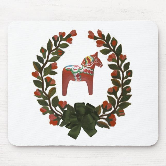 Tapis De Souris Guirlande de cheval de Dala (Devant)