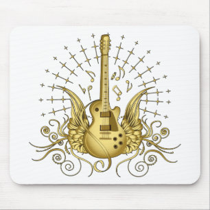 Tapis De Souris Guitare à ailes dorées