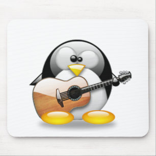 Tapis De Souris Guitare acoustique Tux (Linux Tux)