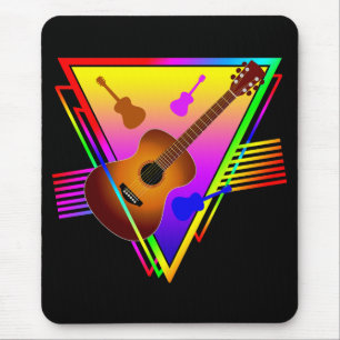 Tapis De Souris Guitare Colorée Rétro