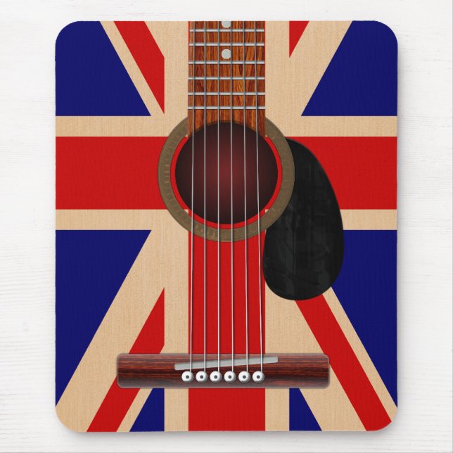 Tapis De Souris Guitare d'Union Jack (Devant)