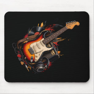 Tapis de souris Guitare électrique classique et di