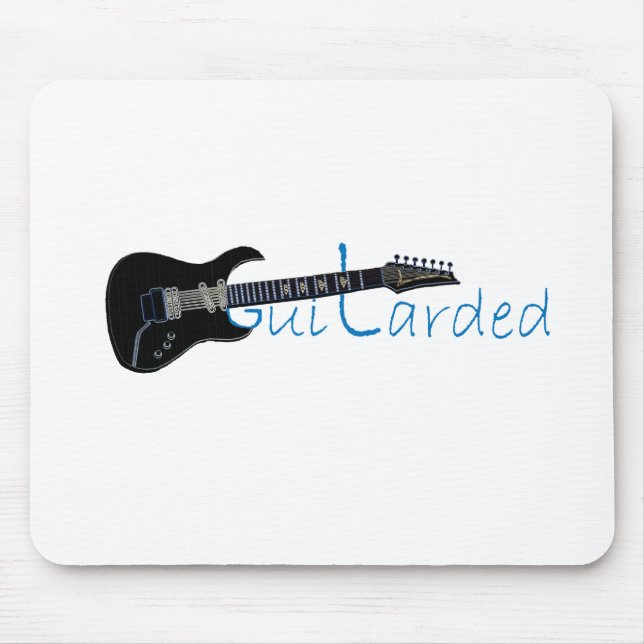 Tapis De Souris Guitare électrique noire de Guitarded (Devant)