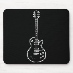 Tapis De Souris Guitare minimale ligne art drôle amateur de musiqu