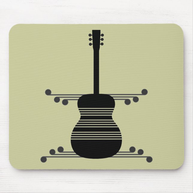 Tapis De Souris Guitare rétro Mousepad (Devant)