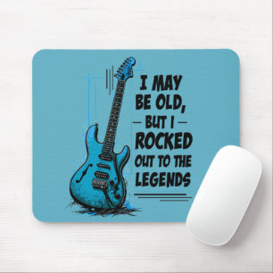 Tapis De Souris Guitare Vintage Légende du Rock Rétro Musique Nost